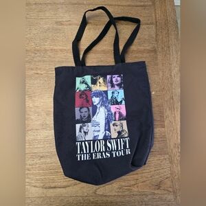 Taylor Swift The Eras Tour Black Tote Bag